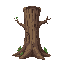 a split tree trunk
