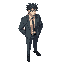 a top down, isometric, male hunter x hunter characters