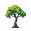 pixel tree swaying