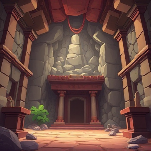 a background for a ancient temple interior, for a 2d plateformer .no outline. 