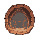 what can be seen through a hole in the wall of an underground temple