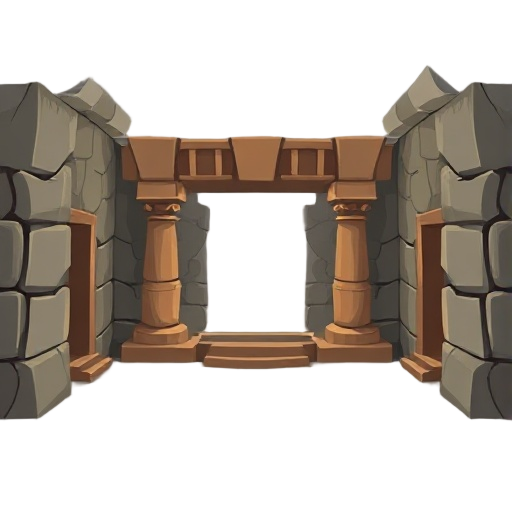 a background for a ancient temple interior, for a 2d plateformer video game . no perspective, no outline