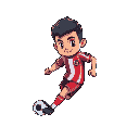create a soccer player with neo geo style