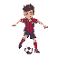 create a soccer player with neo geo style