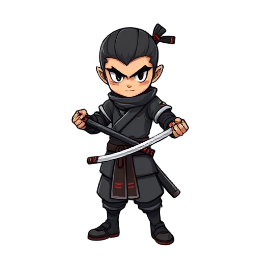 with a katana and dual wielding 