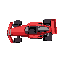 formular 1 car; red