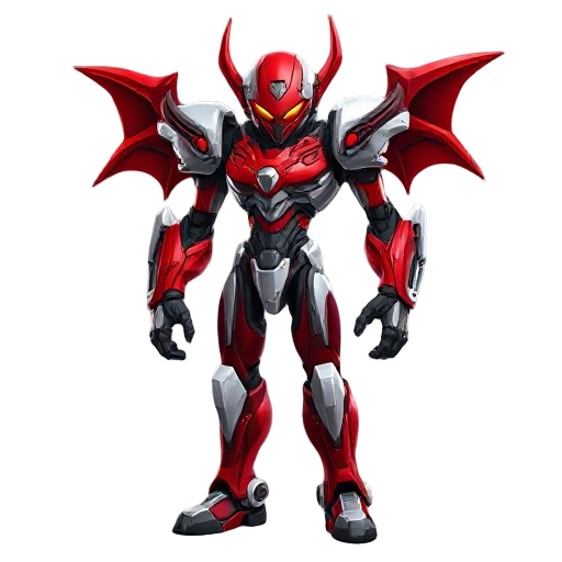 tech mach big evil red silver machine white almost shades red more skinny