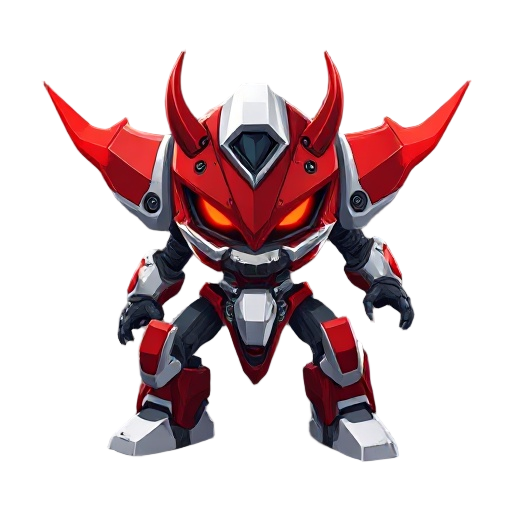 tech mach big evil red silver machine white almost shades red