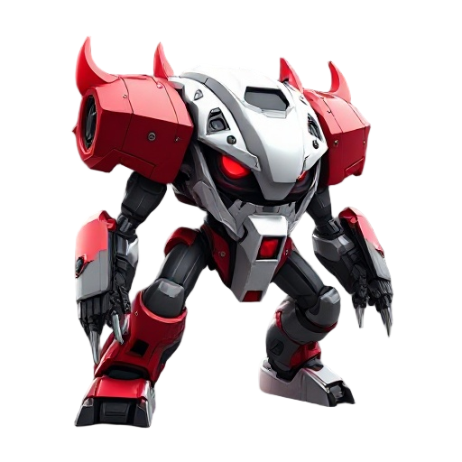 tech mach big evil red silver machine white almost shades red more skinny