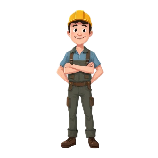 simple worker as man in iso graphic