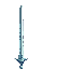a plain longsword 8-bit style, diagonal pointing up left