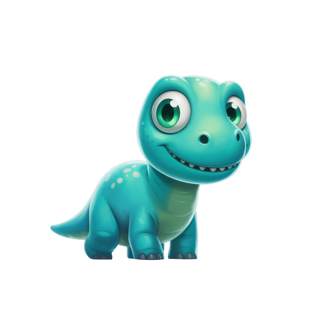 turquoise dinosaur 