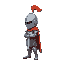 knight with sword profile