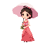bride with umbrella
