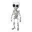 skeleton with eyeball head