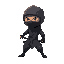simple ninja, easy to animate, sideways