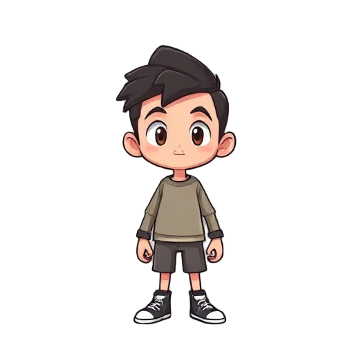 personagem com aparecia tímida 