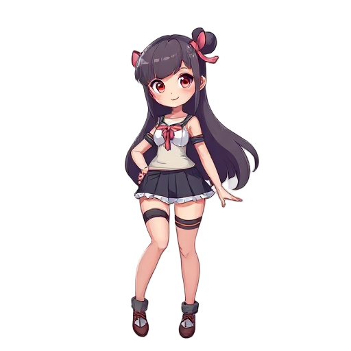 a girl loli a big thigh