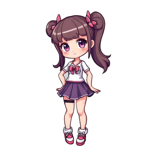 a girl loli a big thigh with a little less skirt on the thigh