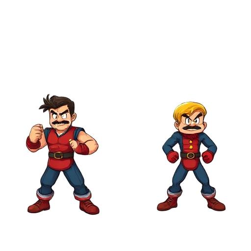 crie sprites sheets de stalin para um jogo baseado em street fighters 2