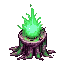 slime, boss, green, lamp inside the body, scary
