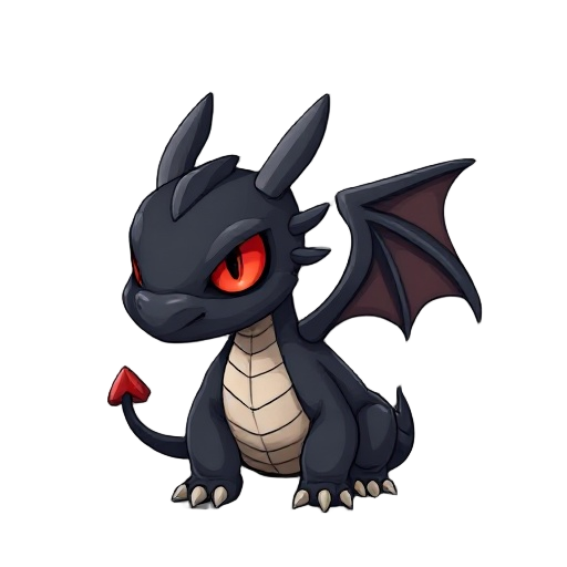 black dragon whit red eyes