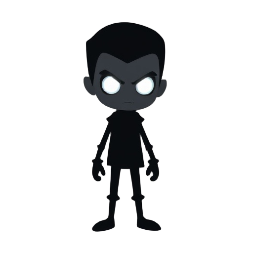 shadow man, silloute and only bright eyes
