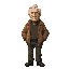 old man 70 years old with an jacket