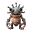 monster with metal pipes for head