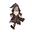 wizard with a hood and cloak running