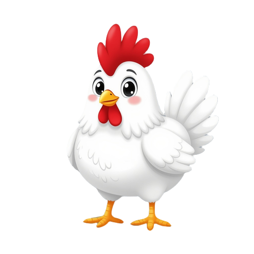cute white chicken