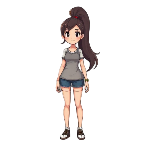 woman with gigangtic ponytail