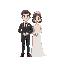 create a bride and a groom on their wedding day