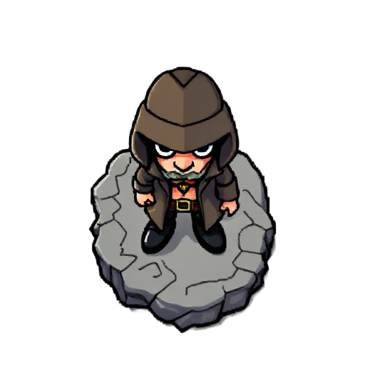 a detective sprite like champions island character pixelated more
