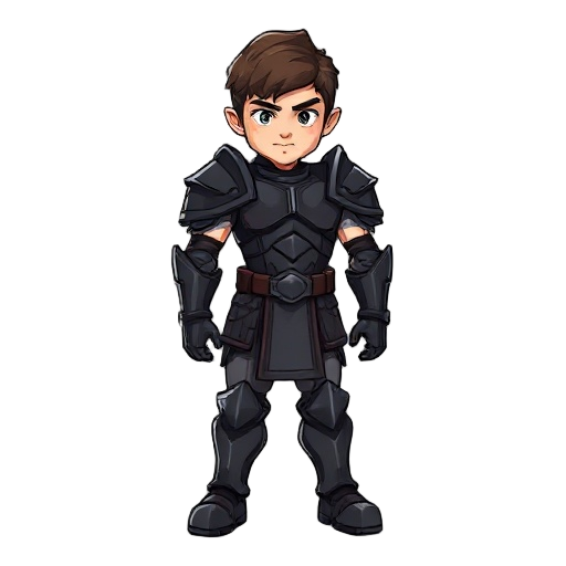 hero with black armor