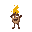 um anel de fogo flamejante
