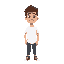 man with white t shirt