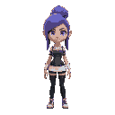 women boddy with a galaxy type head
