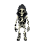 skeleton with a hood