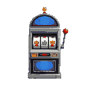 slot machine, take up space, front on