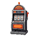 slot machine, front on, detailed, large
