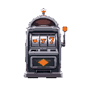 slot machine, front on, detailed