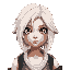 white haired desertpunk female