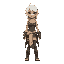 white haired desertpunk female