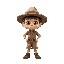 jungle explorer wearing safari hat