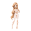 blonde long hair princess like a peach in white bodycon jumpsuit