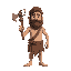caveman with a primitive axe