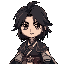 immortal,male, black long hair, immortal clothes