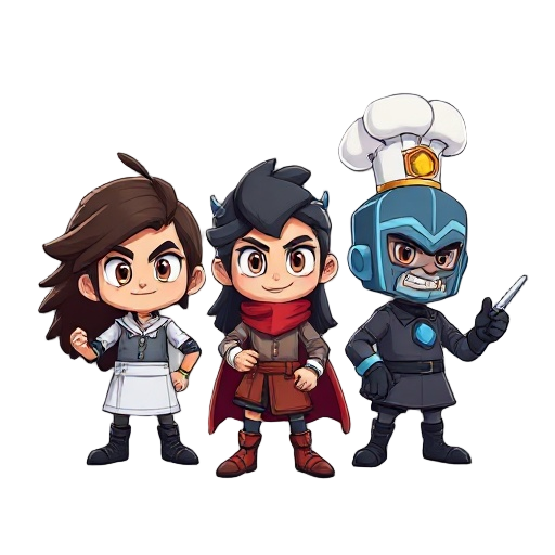 crie andreh, kara, e h-04 crie tambem algumas criarturas e chefes que possam ser incorporados no game