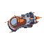 space train, starship, top down